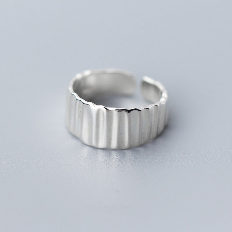 Japanese Korean Style Silver Ring For Women S925 Adjustable