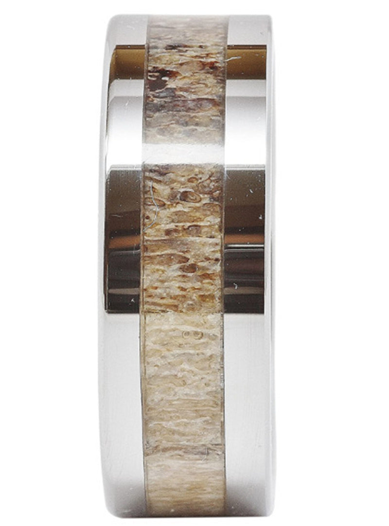 Mens Womens Fashion Ring Titanium Steel Inlay Band Simple Electroplated Design Wedding Engagement Jewelry White