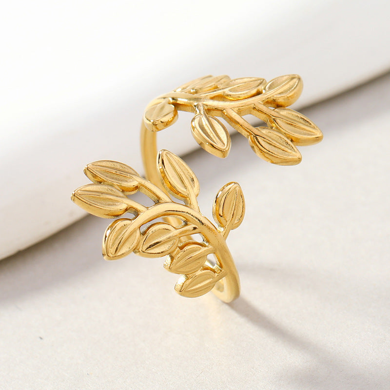 Unisex Stainless Steel Ring Electroplated Geometric Round Design Ornament Fashion Jewelry GarlandSpecial Garland