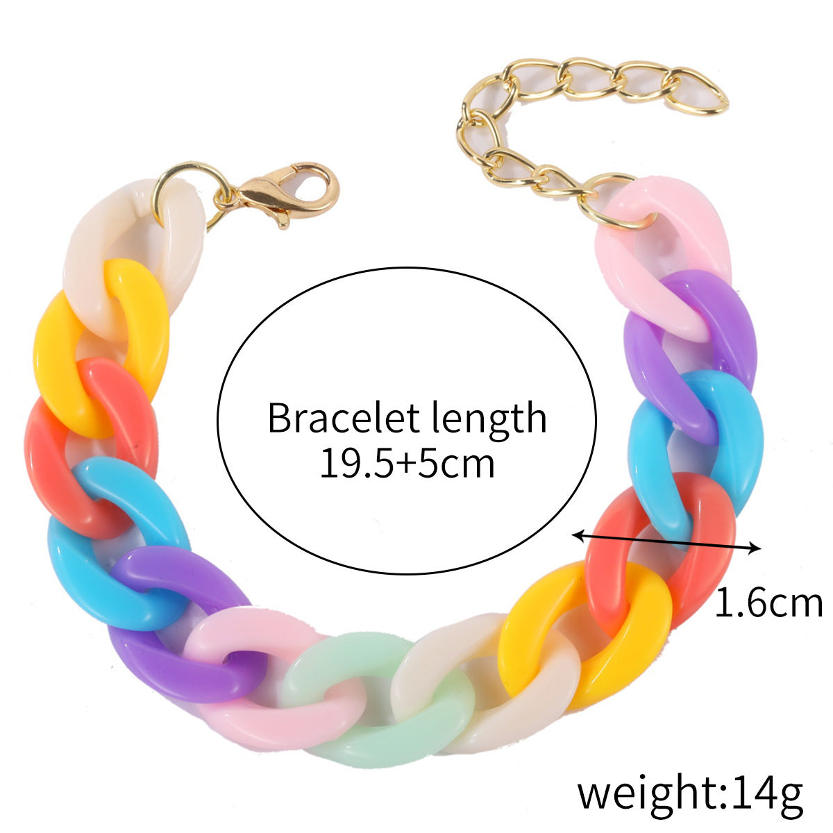 Womens Bohemian Beaded Polished Acrylic Heart Flower Geometric Shapes Bracelet Sweet Fashion Boho Chic Jewelry