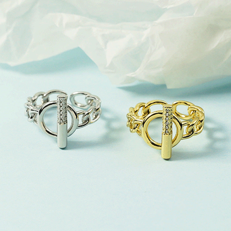 Adjustable Copper Ring Fashion Twist Open Buckle Jewelry For Women And Girls High Quality Elegant Craft Finish