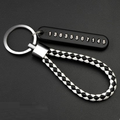 Keychain With Number Plate For Lost Keys Easy To Carry Prevents Loss Use For Parking Lots Pets Key Tag Durable