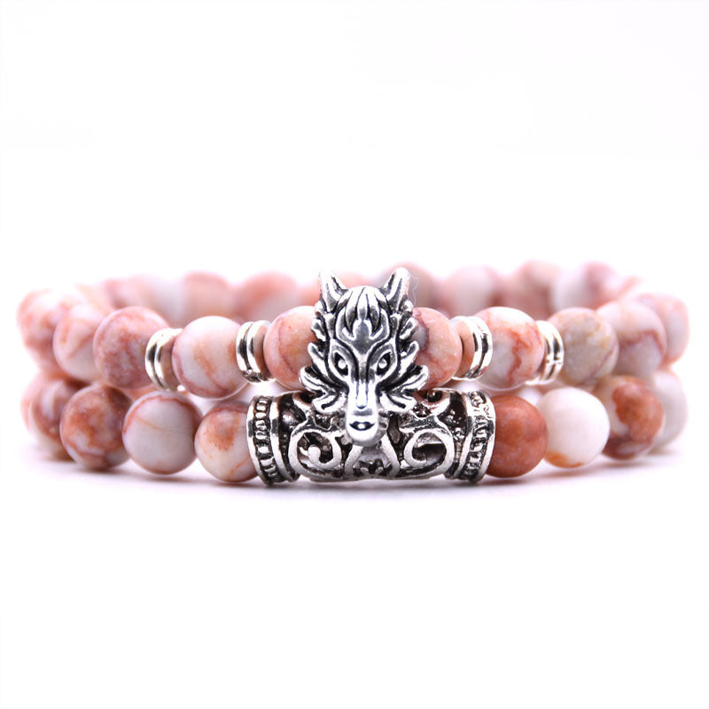 Unisex Lava Stone Copper Beaded Bracelet Set Anti Fatigue Travel Souvenir Gift For Colleagues For All Staff Now