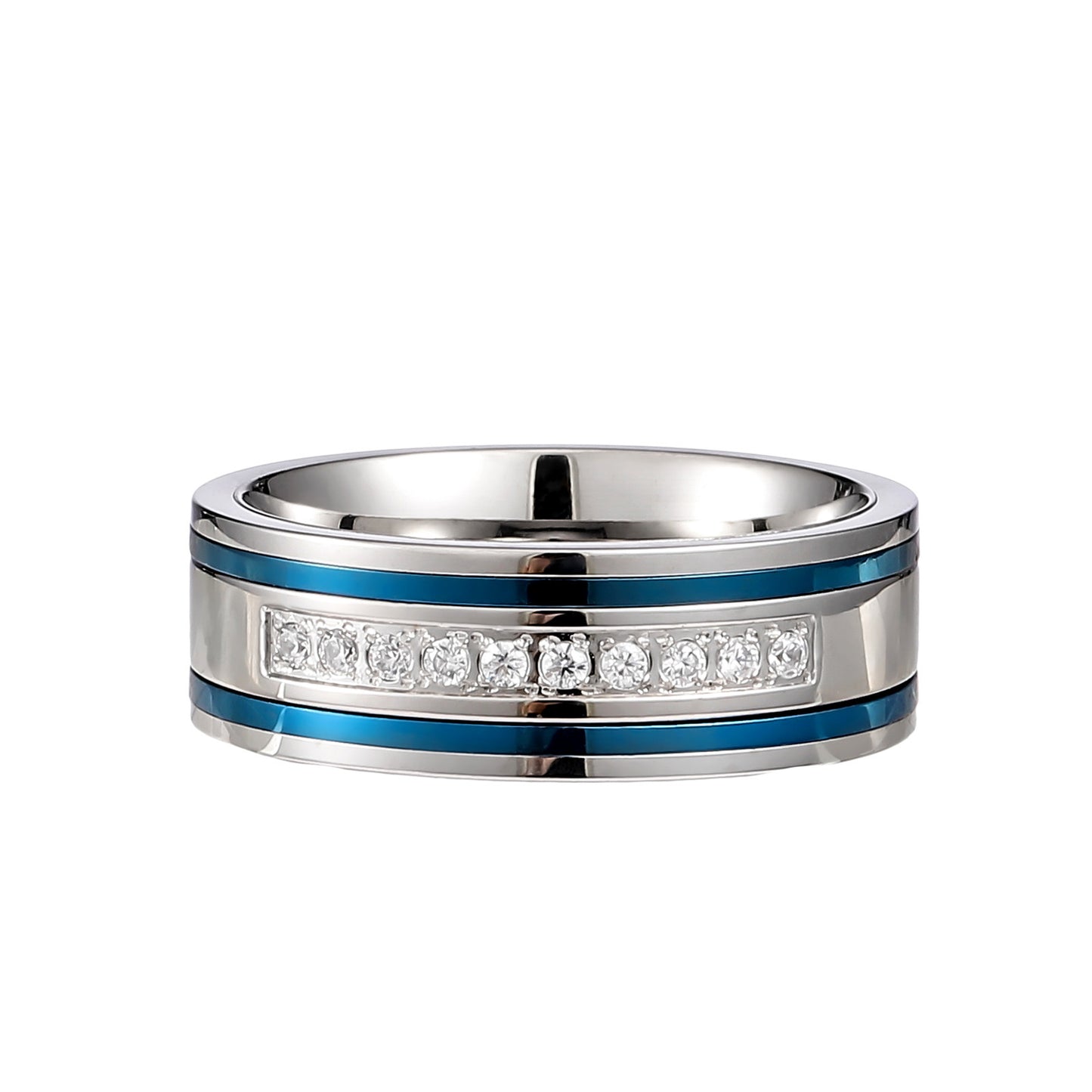 Unisex Stainless Steel Mahjong Ring With Eng Letters And Chinese Characters For Men And Women Casual Band Ring