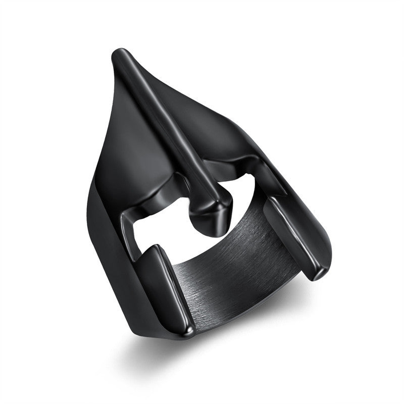 Mens Stainless Steel Ring PunkHipHop Rock Mask Design Geometric Retro Fashion Accessory Bold Statement Jewelry