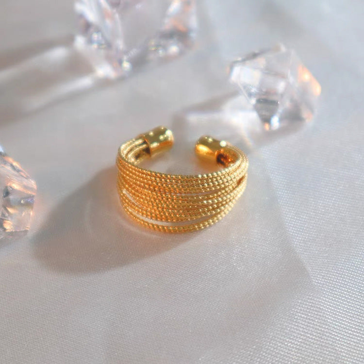 Womens Opens Circle Ring Gold Plated Silver Tone Metal Jewelry Elegant Everyday Accessory Durable High Quality