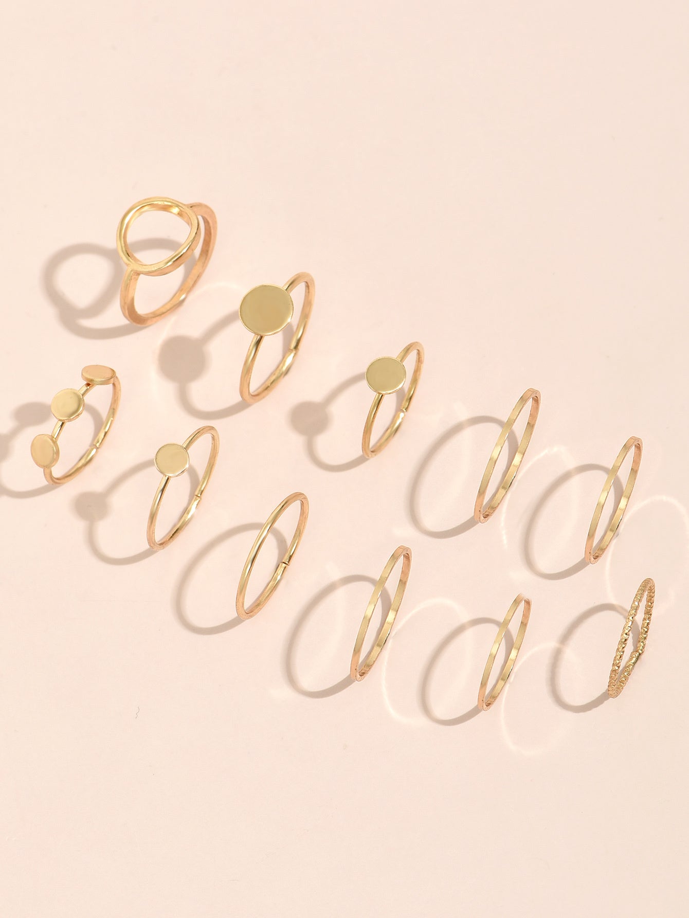 Stackable Metal Ring Set for Women and Girls Minimalist Knuckle Band Fashion Jewelry Ring Set for Everyday Wear