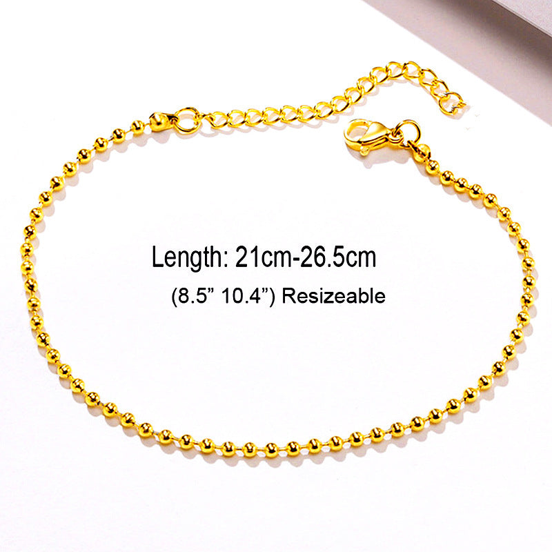 Womens Adjustable Anklet Foot Chain Boho Geometric Alloy Jewelry Summer Beach Ankle Women And Girls Packing1pc