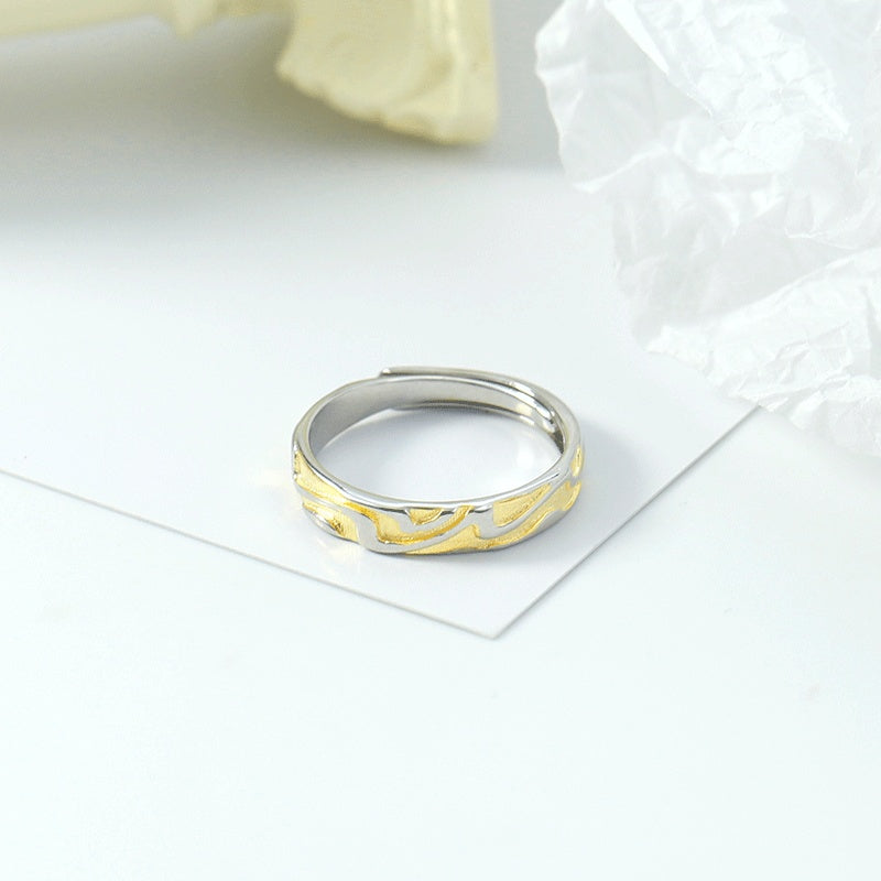 Womens Adjustable Copper Ring With Silver Opening High Quality Plated Fashion Jewelry Beautiful Appearance For Everyday