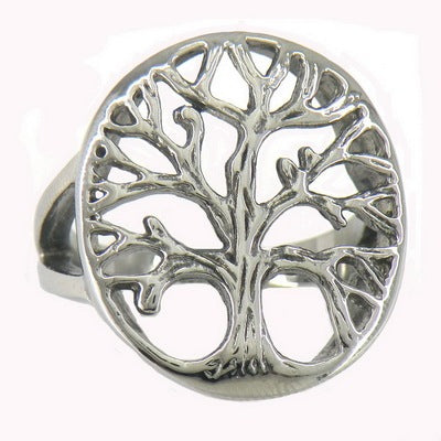 Mens Stainless Steel Ring With Solid Wood Inlay Vintage Geometric Design Band Ring For Fashion Wear Daily Uses