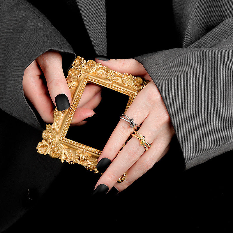 Womens Geometric Simple Fashion Ring Coppery Adjustable Open Band Jewelry Platinum Gold Finish Daily Wear Plus