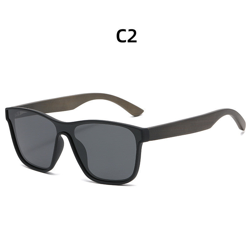 Unisex Polarized Sunglasses Square Frame With Bamboo Legs TAC Lens Eyewear For Men And Women Light And Durable