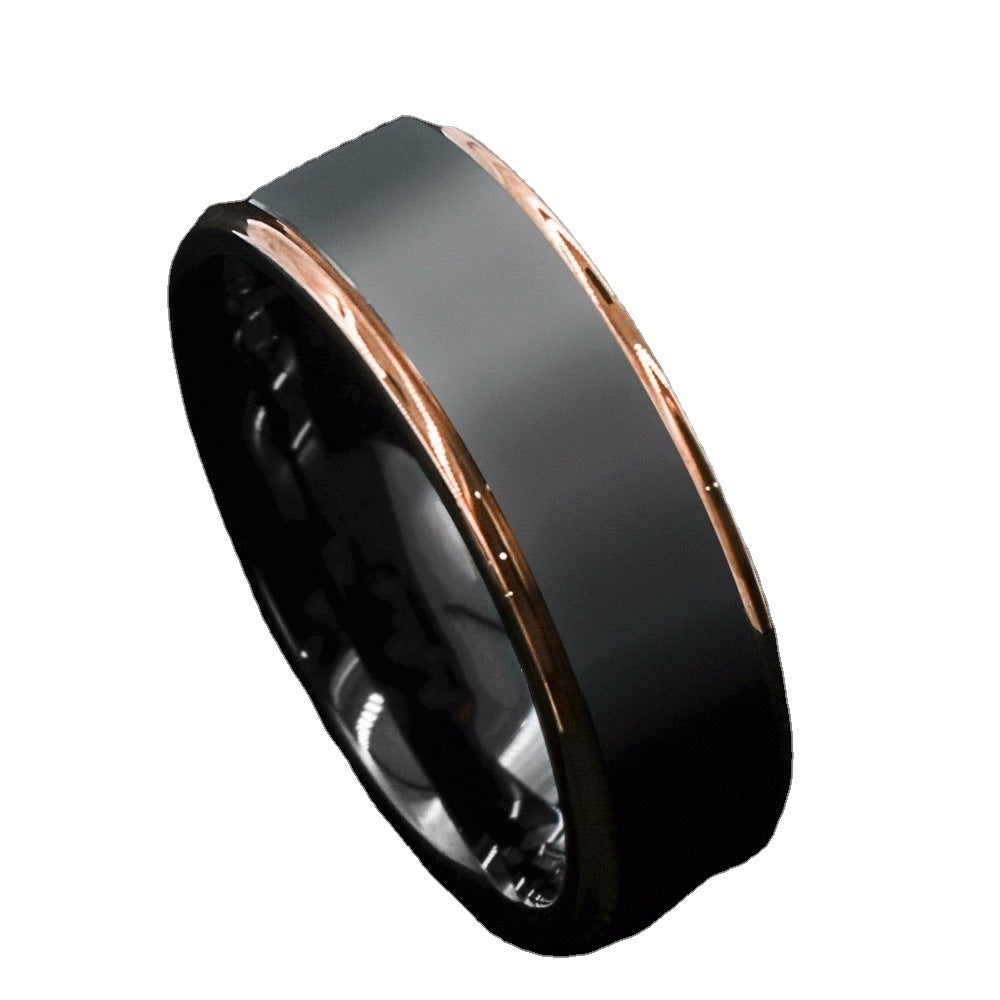 Stainless Steel Ring Rose Gold Color And Gold Color 8mm Width Size 6 To 13 Individually Packaged Band Ring Soon