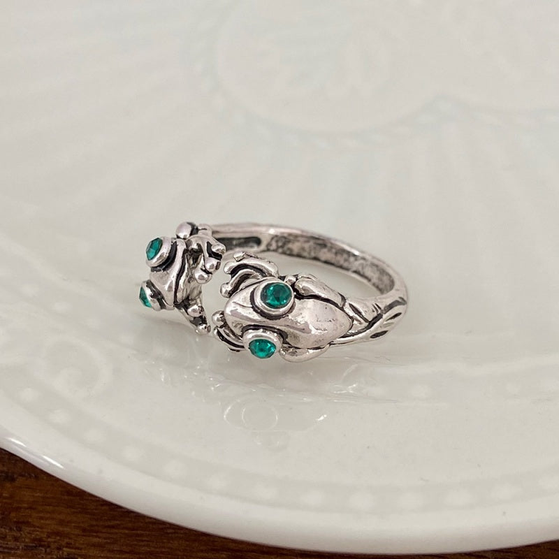 Frog Ring Personalized Acrylic Jewelry Statement Ring Fashionable Animal Accessory for European American Style