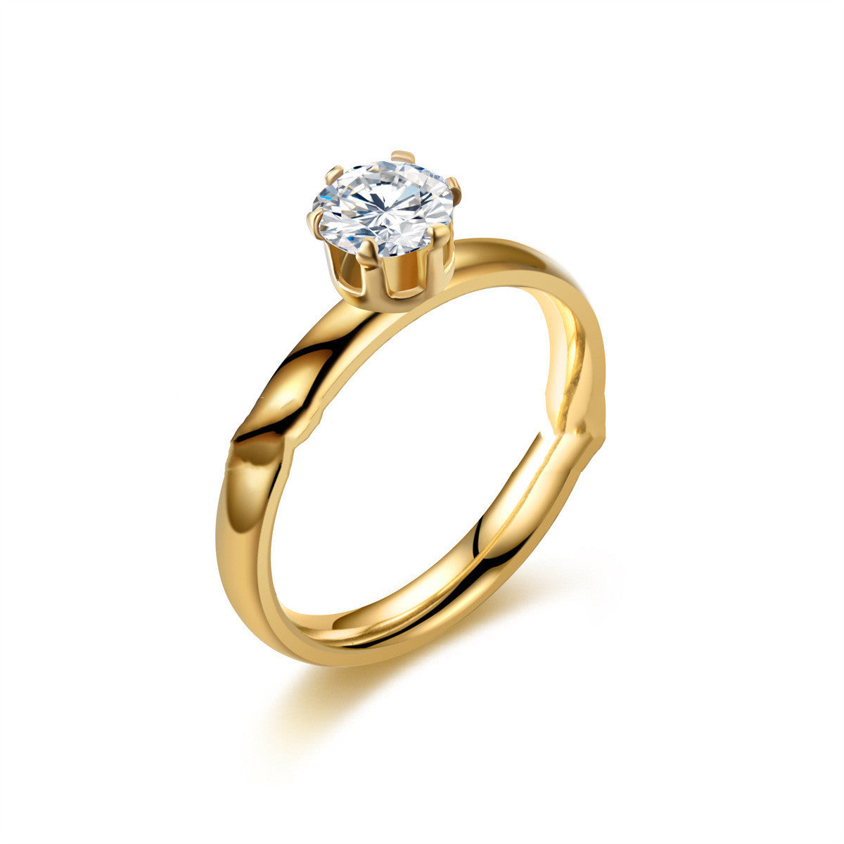 Cat Ear Rings Stainless Steel Polished Cartoon Couple Jewelry Gift For Animal Lovers Golden Zircon Accents Lux