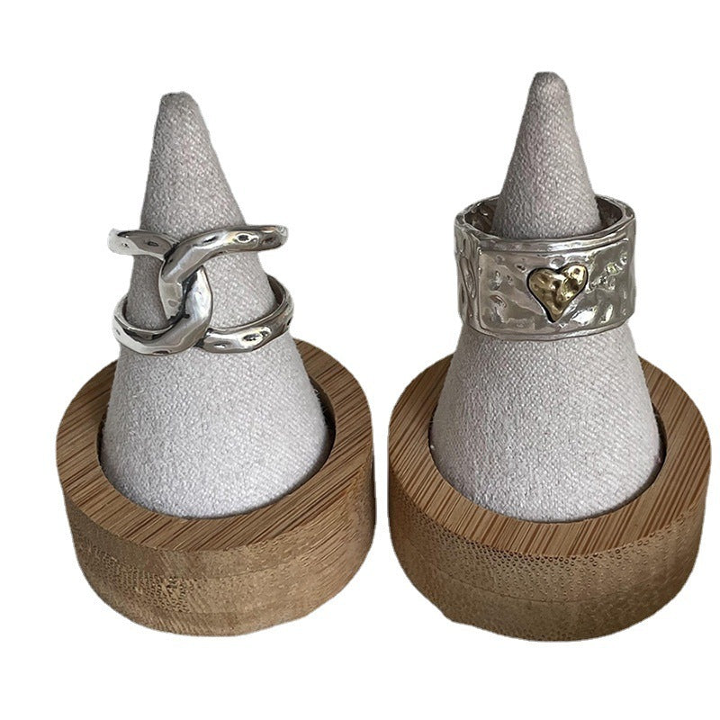 Sterling Silver Hammered Heart And Cross Ring For Women Exquisite Exotic Heart Shape Jewelry For Daily Wear Now