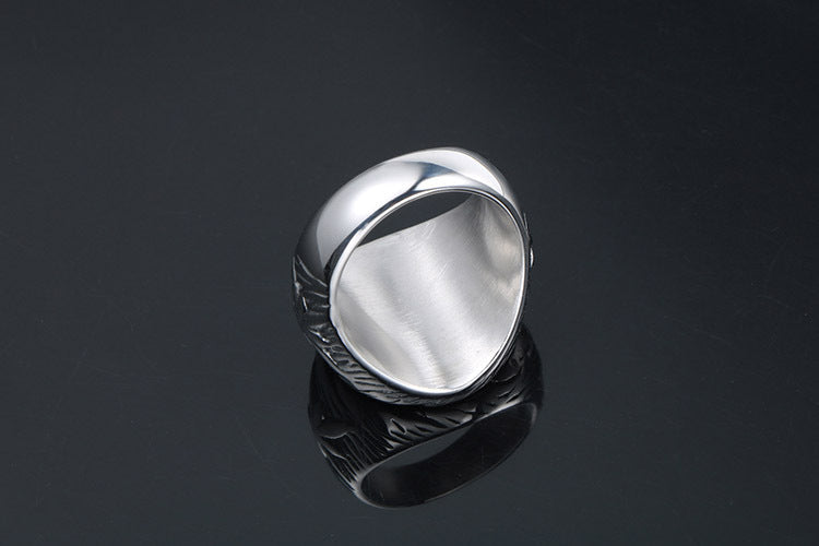 Creative Titanium Steel Mushroom Nail Flower Finger Ring