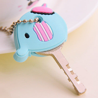 Cartoon Silicone Key Chain Pendant Soft Touch Key Holder Cute Animal Designs for Keys Bags Easy to Find and Open Doors