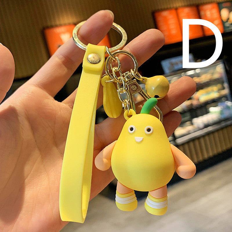 Avocado Keychain Cute Cartoon Fruit 3D PVC Charm Adorable Accessory for Keys Backpacks Bags Decoration Gift Present
