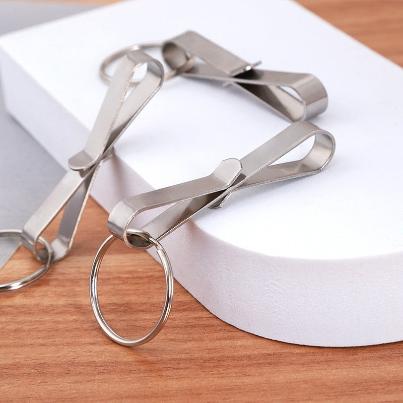 Modern Art Stainless Steel Keychain Key Ring Pendant Durable Accessory For Keys And Packs Decorative Keychains