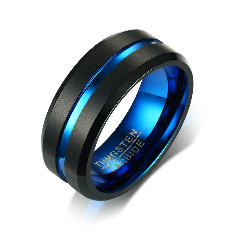 Mens Tungsten Steel Ring For Men Durable Fashion Accessory Trendy Everyday Wear Black Everyday Casual Comforts