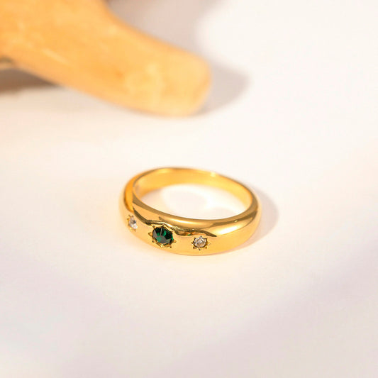 Womens Stainless Steel Ring Retro Eight Awn Star Ring Fashion Jewelry Ring Gift for Her Elegant Ring Statement