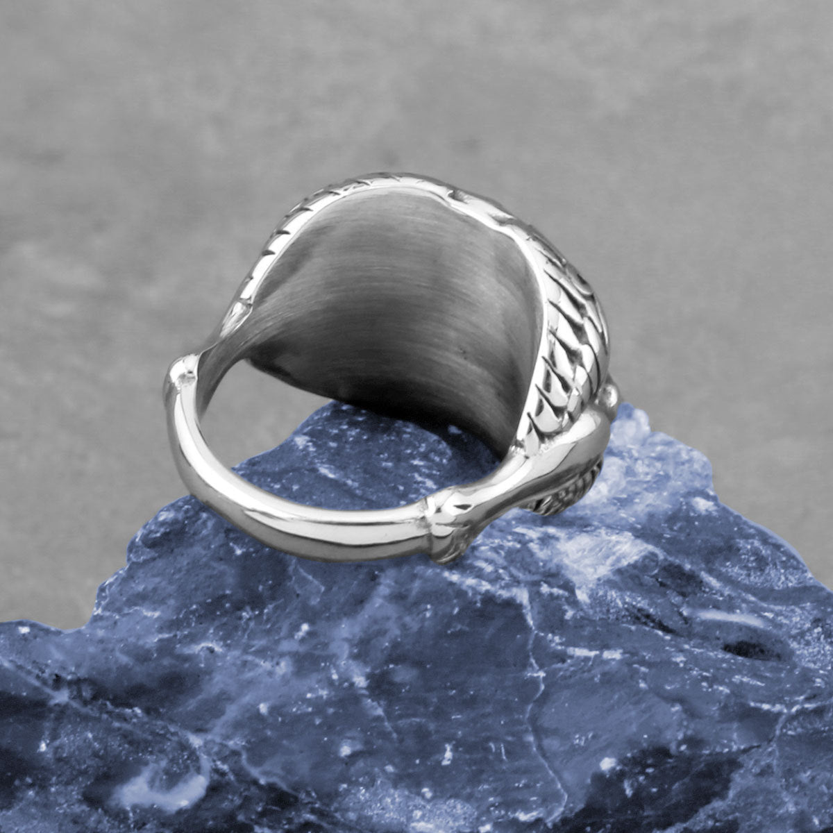 Mens Stainless Steel Compass Rune Ring Electroplated Durable Fashion Jewelry For Daily Wear Durable Everyday Accessory