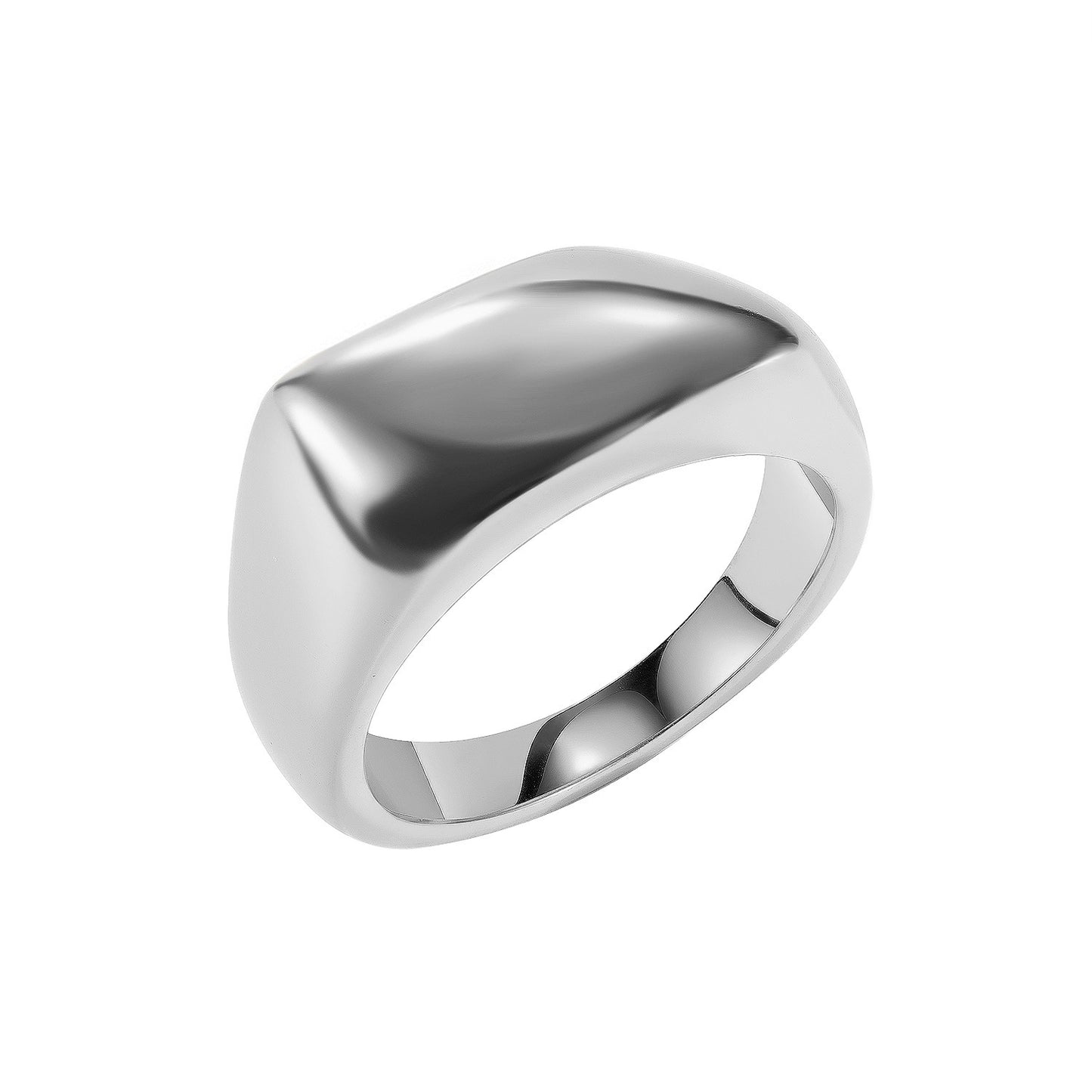 Mens Titanium Steel Ring Retro Punk Geometric Trendy Jewelry Durable High Quality Fashion Accessory Bold Style