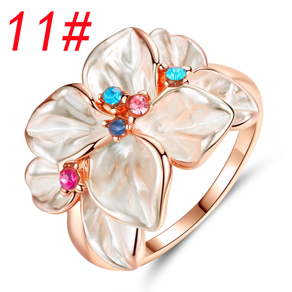 Geometric Design Copper Ring For Women Electroplated Jewelry European Inspired Fashion Accessory Timeless Style