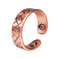 Adjustable Magnetic Ring For Women Vintage Copper Tone Flower Design 9mm Width Durable Fashion Jewelry Styles