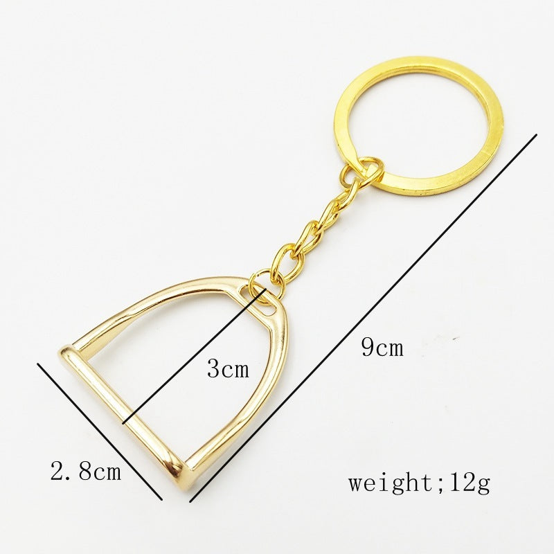 Electroplated Alloy Pendant Keychain Symbol Design Horse Lovers Gift Gold Finish And Silver Finish Personality