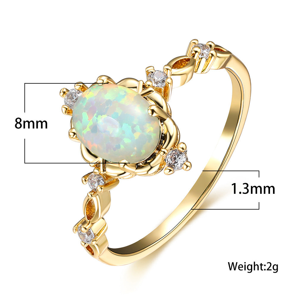 Womens Copper Moonstone Ring Natural Semi Precious Stone Fashion Jewelry Gift For Her Durable Statement Lineup