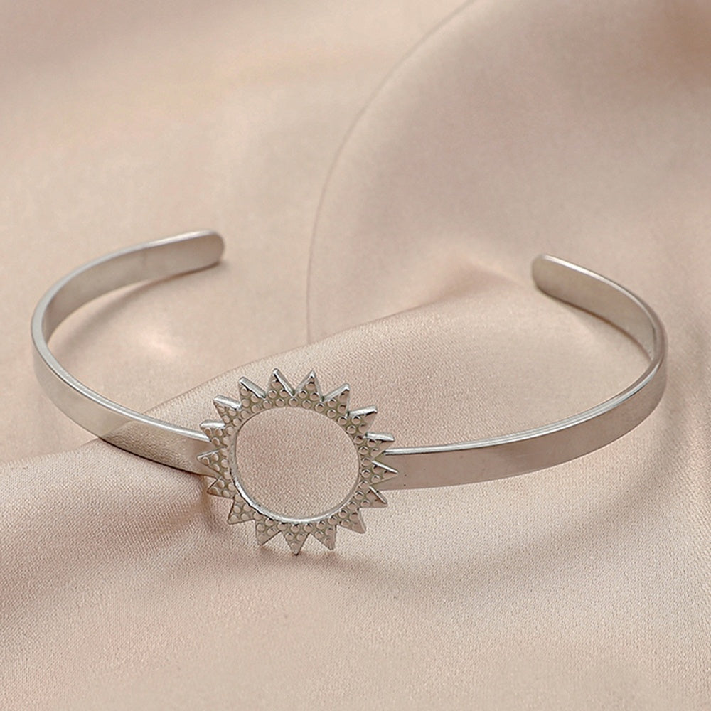 Sunflower Stainless Steel Bracelet Electroplated Jewelry