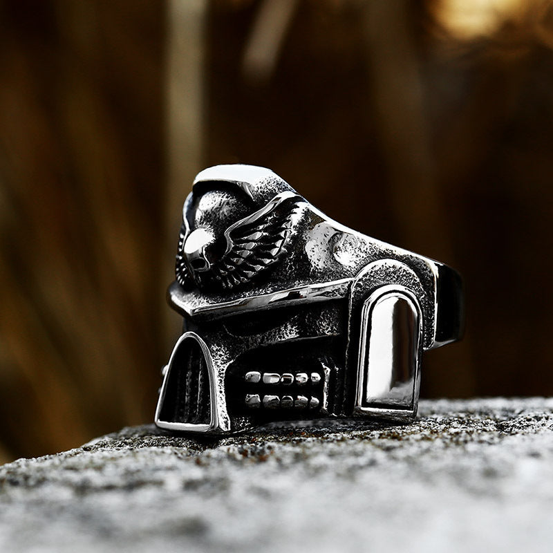 Stainless Steel Animal Skull Ring Polished Finish Unisex Ring Sizes US 7 8 9 10 11 12 13 Daily Wear For All US