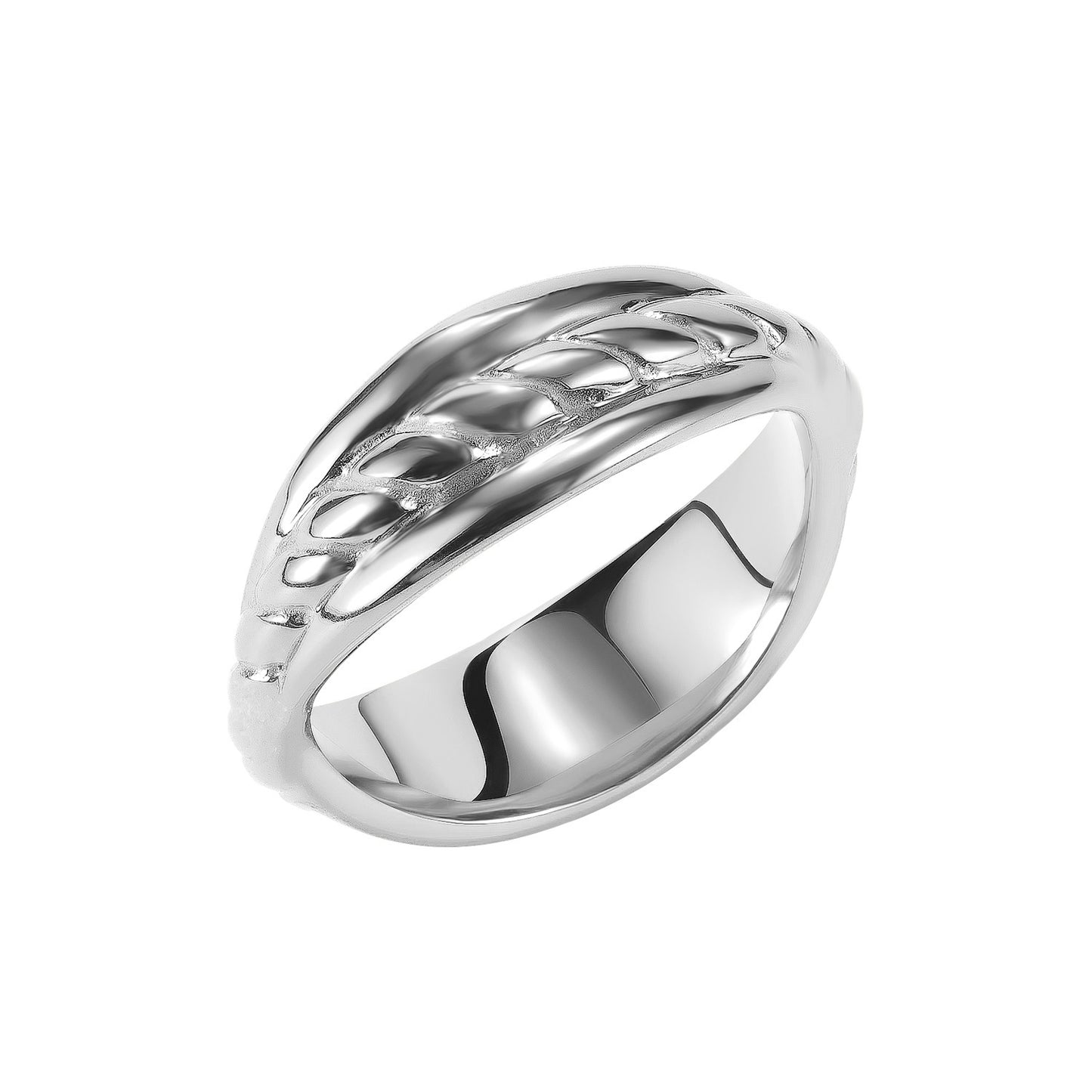 Trendy Man Street Hip Hop Punk Titanium Steel Ring Geometric Design Mens Jewelry Accessory Mens Ring Trend Now