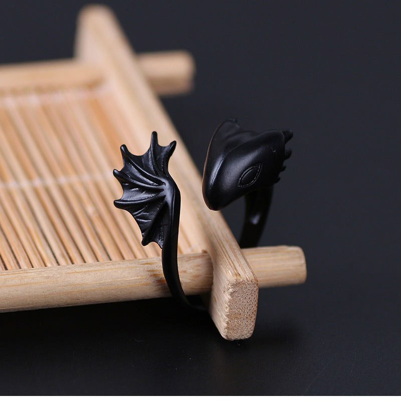 Mens Pterodactyl Rings Alloy Electroplated Retro Dark Ring European American Streetwear Hip Hop Fashion Jewelry