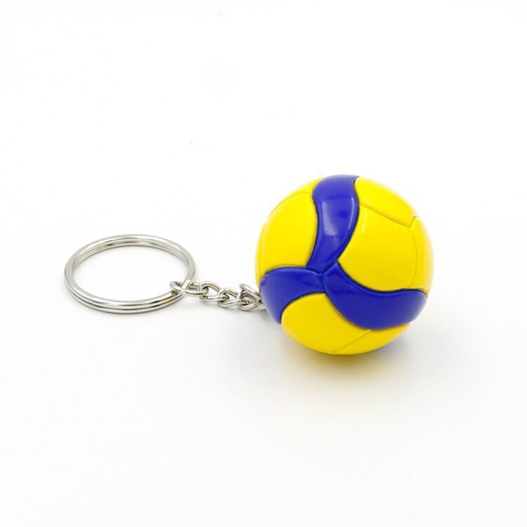 Unisex Spherical Keychains Leather Pendant And Plastic Keyring For Volleyball Enthusiasts Athletes Sports Bags
