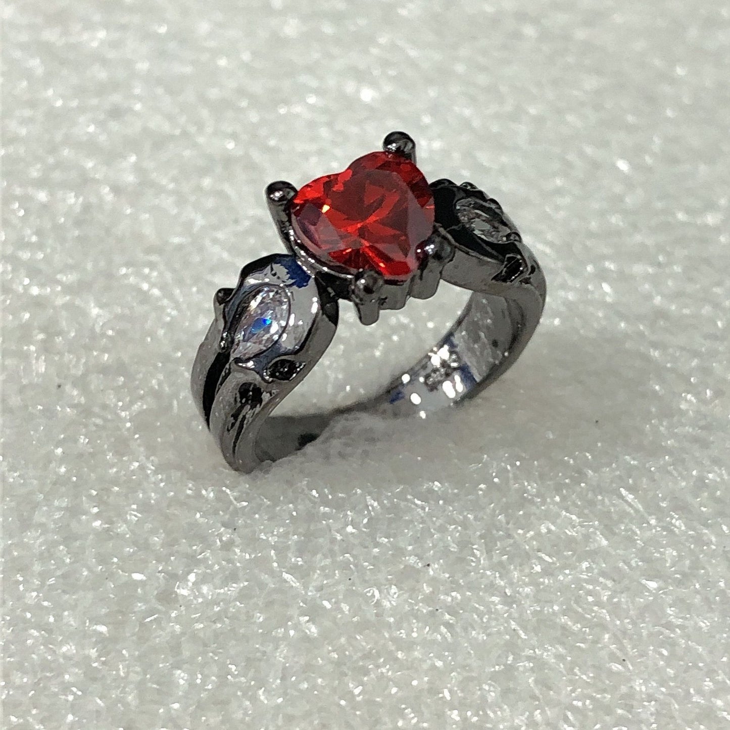 Unisex Copper Ring With Zircon Inlay Electroplated Fruit Shape Ring Featuring Lightning Meteor Rainbow Elements