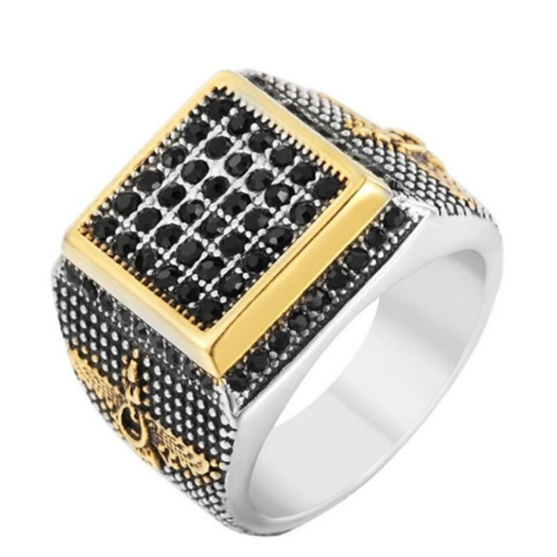 Mens Titanium Steel Ring Geometric Design Unisex Silver Tone Jewelry Gift Fashion Ring Size 7 to 14 Ideal Gift