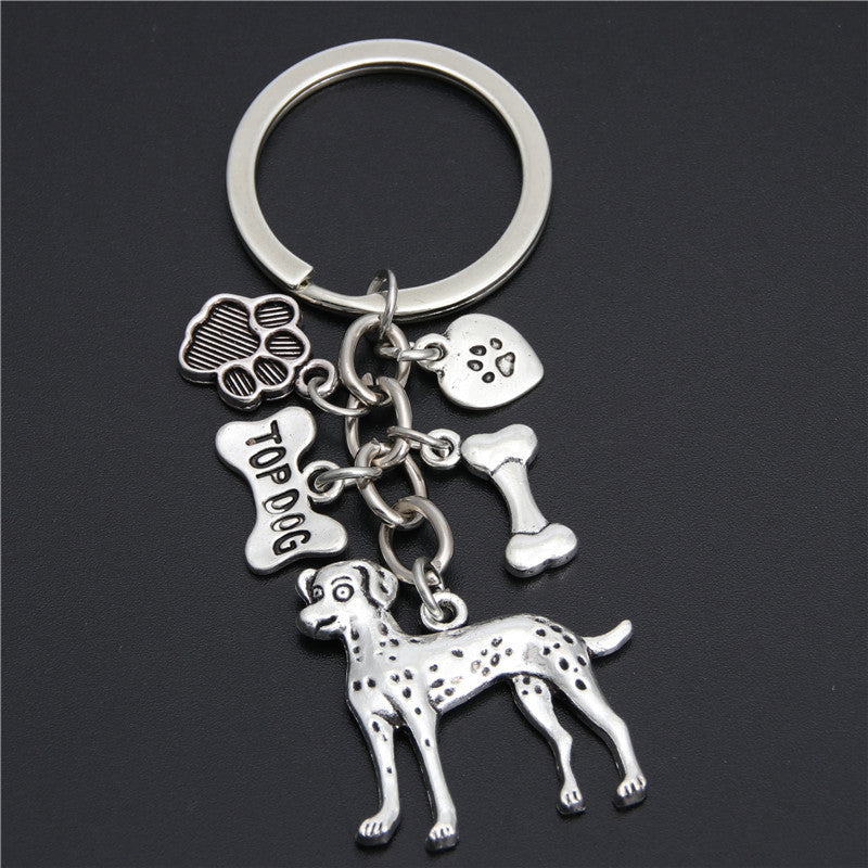 Womens Heart Keychain Cute Animal Design Small Dog Key Ring Zinc Alloy For Handbags Purses Backpacks For Women