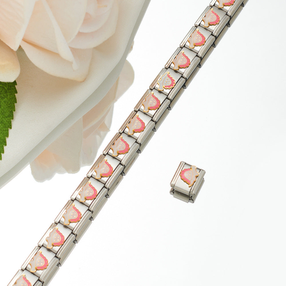 Unisex Stainless Steel Bracelet Cartoon Heart Bracelet Combination Decorative Bracelet Fashion Jewelry For Men