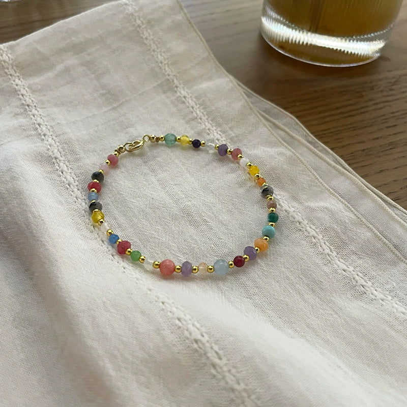 Women Electroplated Bracelet With Artificial Crystal Chic Design Fashionable Bangle Jewelry For Women And Girls