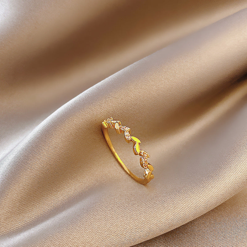 Geometric Gem Inlay Silver Ring 925 Adjustable Open Ring Korean Style Women Fashion Jewelry Everyday Wear For Daily Glam