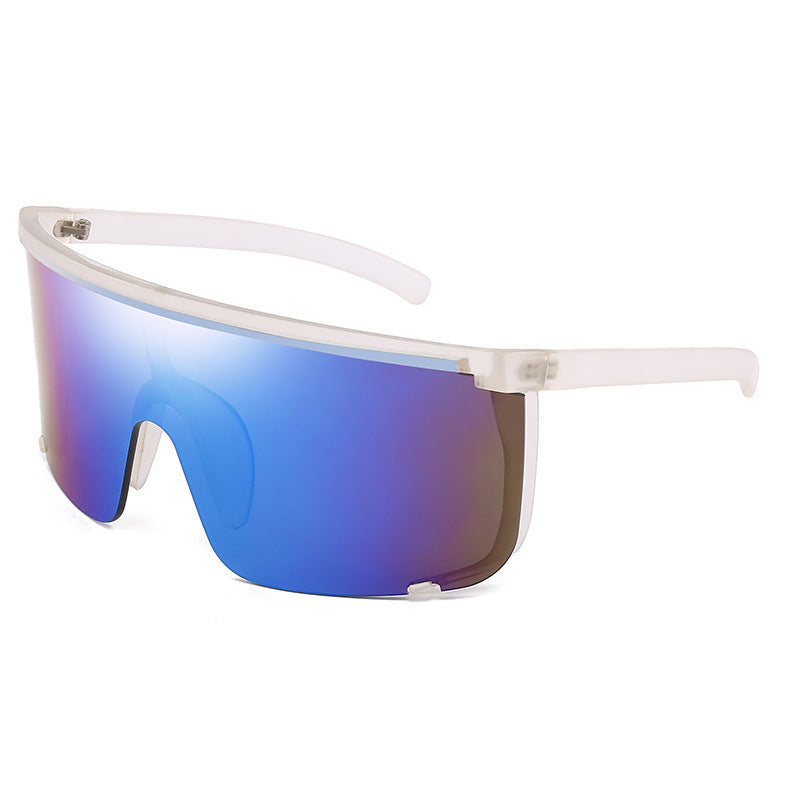 Sports Sunglasses Windproof Large Frame PC Lens Riding Glasses Motorcycle Semi Rimless Eye Protection Colorful