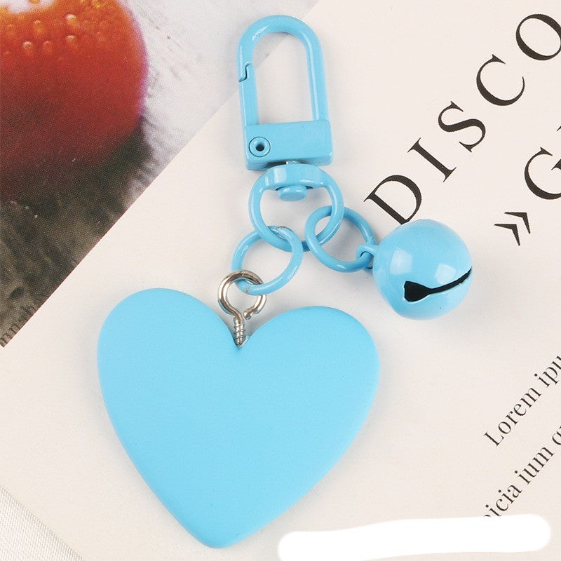 Resin Love Key Ring Colorful Heart Pendant Metal Hanger Hanging Ornament Accessory for Keys and Bags Vivid Art