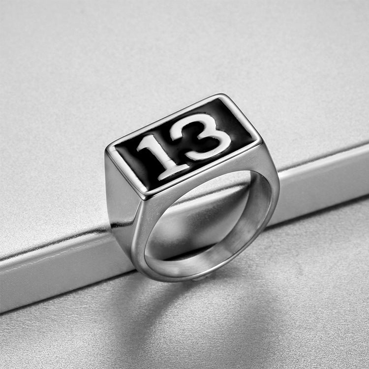 Mens Titanium Steel Skull Ring Vintage Geometric Electroplated Metal Ring Domineering Ghost Head Designer Gift