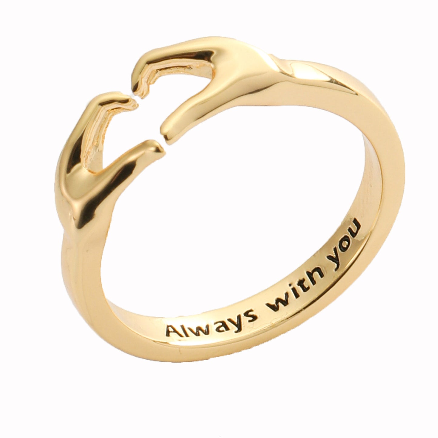 Unisex Adjustable Copper Heart Ring With Electroplating In Platinum Or 18K Gold Finish For Birthday Gift Styles