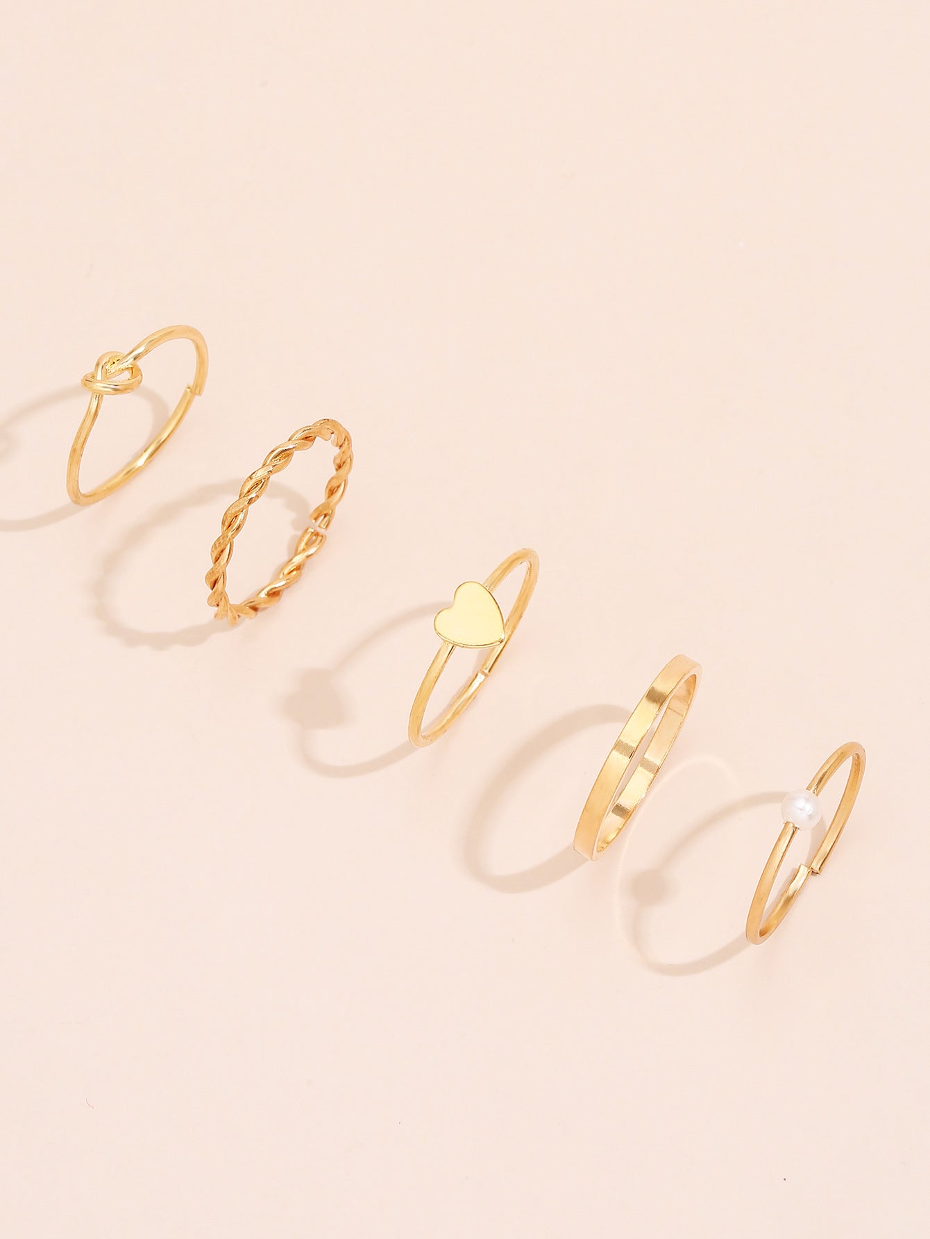 Womens Layered Ring Electroplated Finish Fashion Jewelry Individually Packed Statement Rings Elegant Unilateral