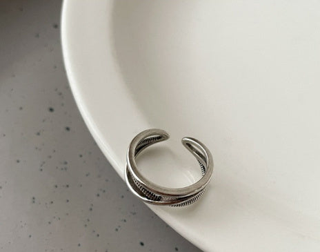 Electroplated Copper Ring With Geometric Design Cross Crown Wings Non Fading Finish Trendy Jewelry Popular Elements