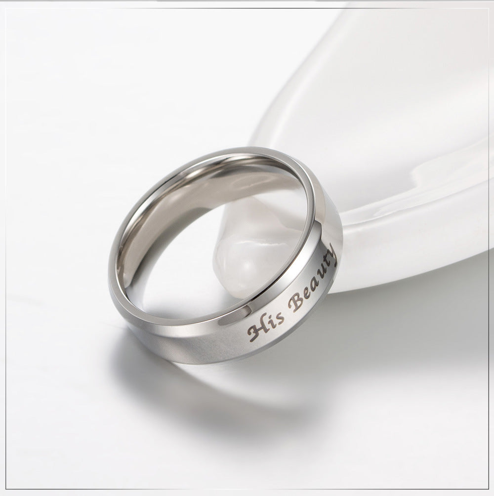 Mens Steel Ring Casual Fashion Geometric Design Durable Versatile Sleek Modern Accessory For Everyday Wearable